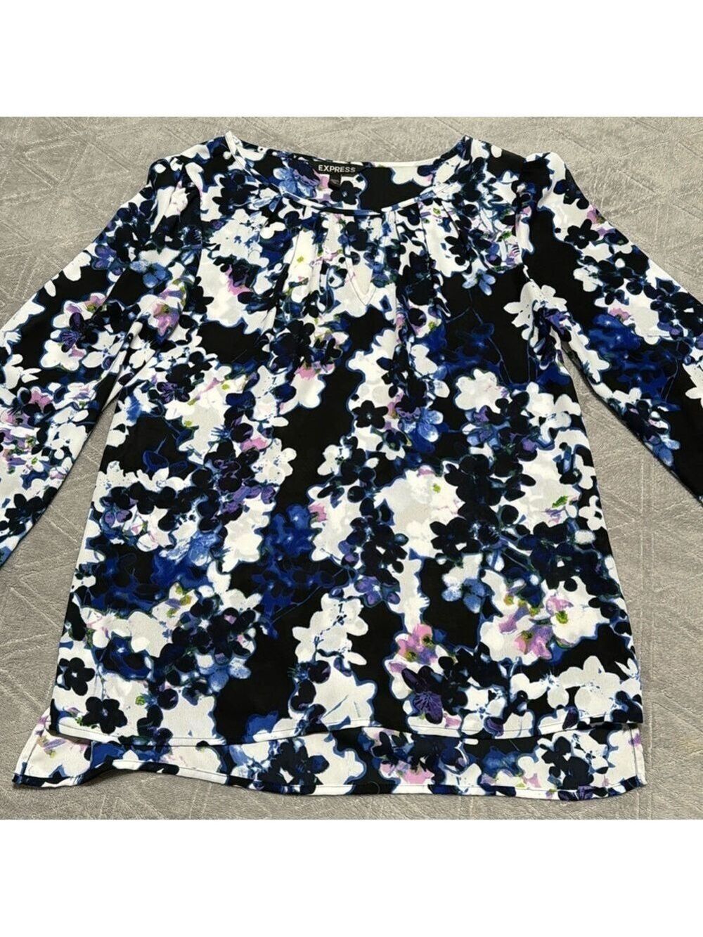 Express Purple Floral Blouse
